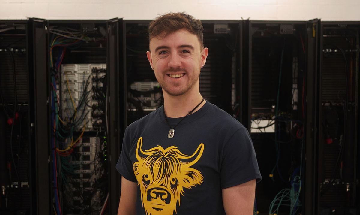 Aaron Watkins at the Advanced Computing Facility