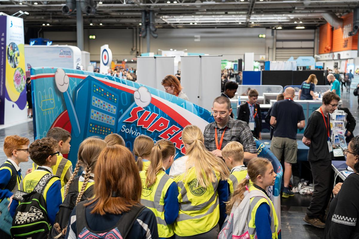 BBF stand attended by schoolchildren