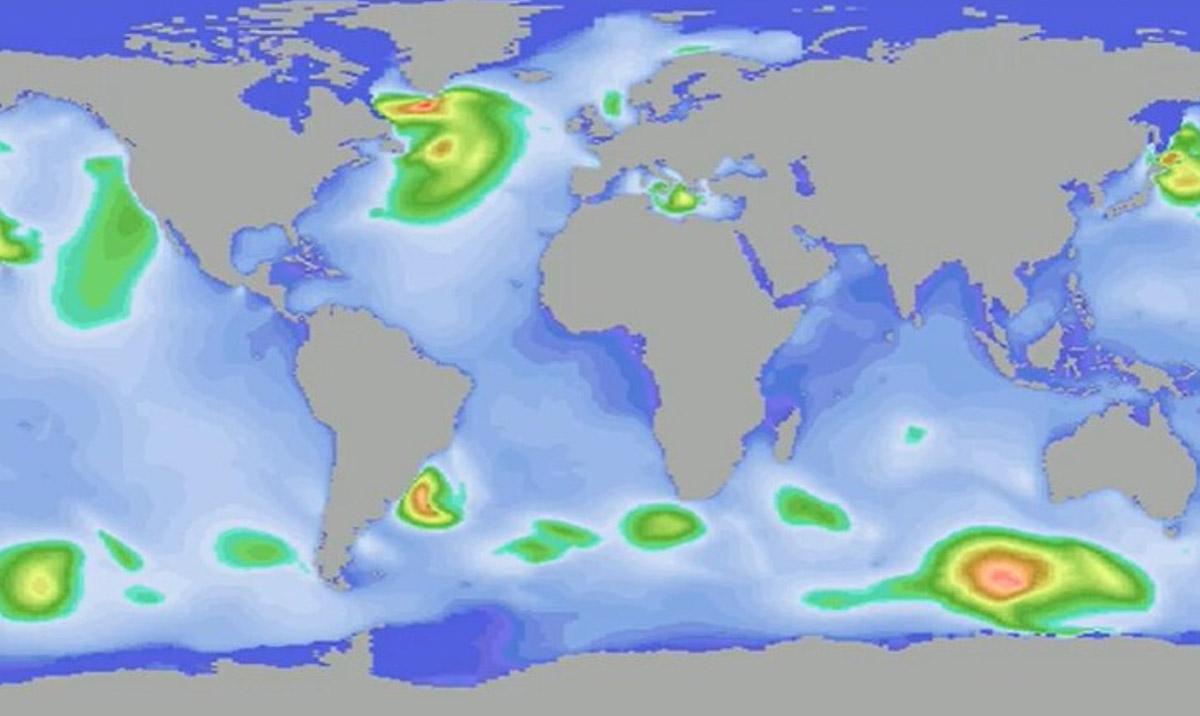 Simulation shows global sea-surface waves