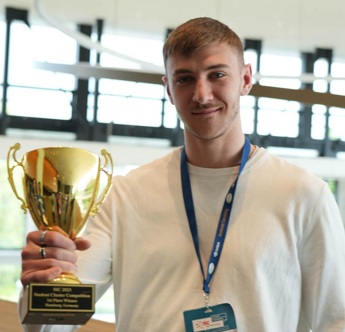 Young man with cup