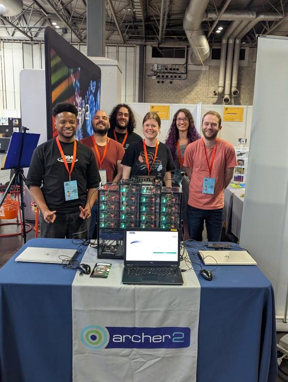 Group photo showing some of the EPCC team at the Big Bang Fair 2025.