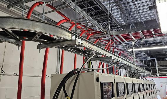 Cabling to the new prC switchgear being put into place.