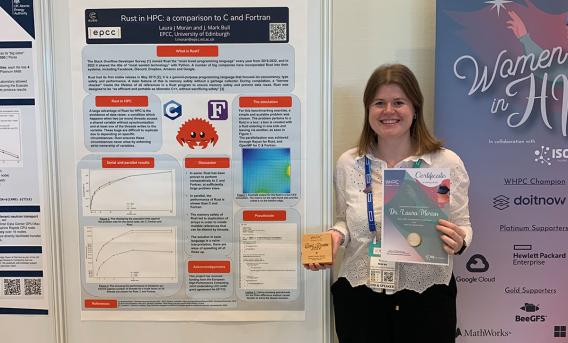 Laura Moran with poster at ISC24