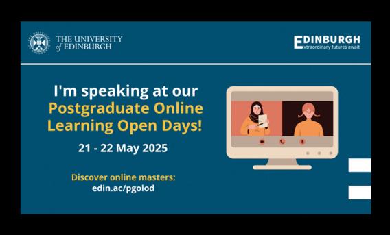 Montage promoting PG online learning open days, 21-22 May