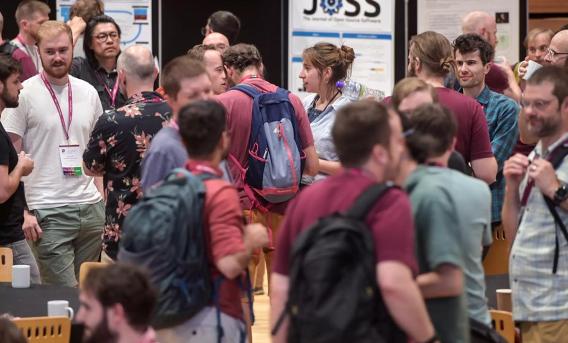 Photos shows a crowded exhibition hall. Image courtesy RSECon24.